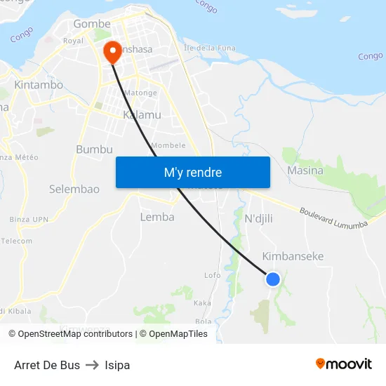 Arret De Bus to Isipa map
