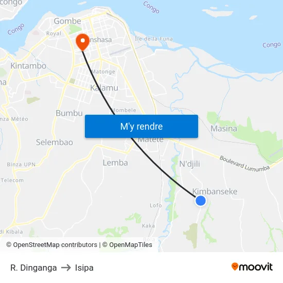 R. Dinganga to Isipa map