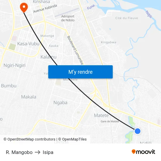 R. Mangobo to Isipa map