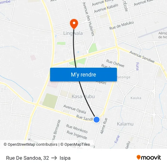 Rue De Sandoa, 32 to Isipa map