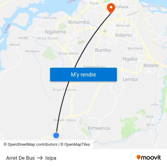 Arret De Bus to Isipa map
