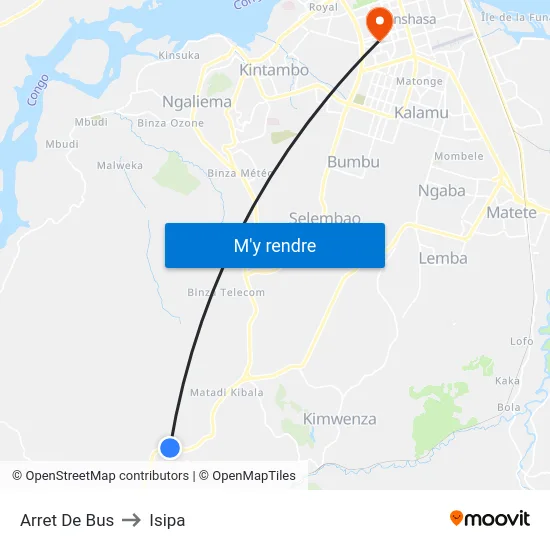Arret De Bus to Isipa map