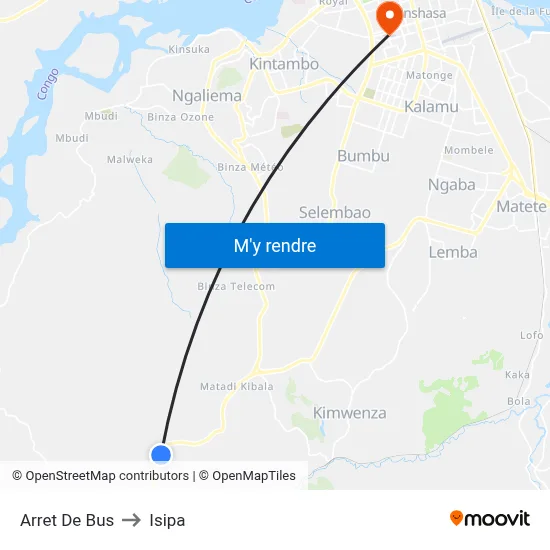 Arret De Bus to Isipa map
