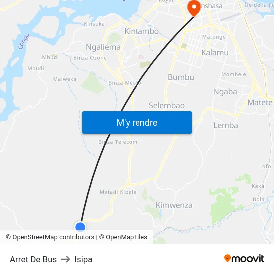 Arret De Bus to Isipa map