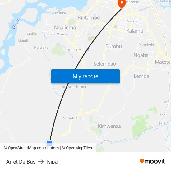 Arret De Bus to Isipa map