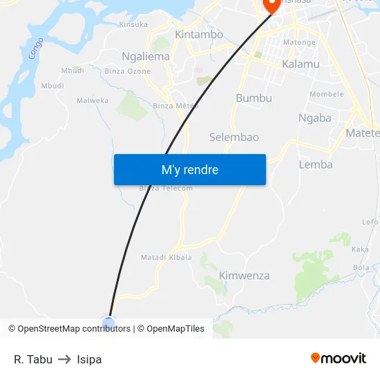 R. Tabu to Isipa map
