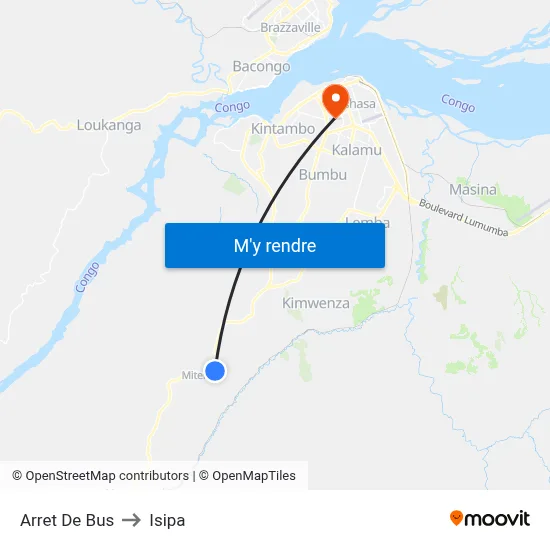 Arret De Bus to Isipa map