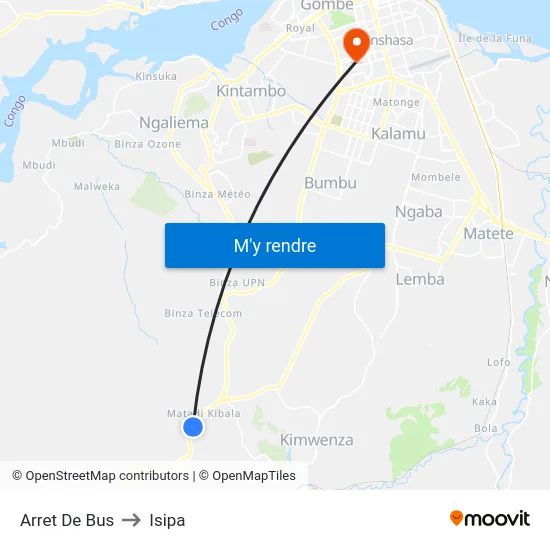 Arret De Bus to Isipa map