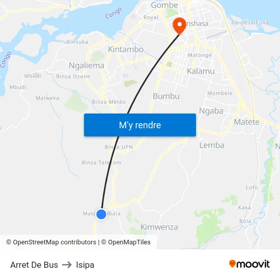 Arret De Bus to Isipa map