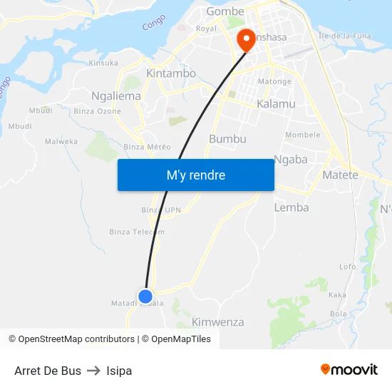 Arret De Bus to Isipa map