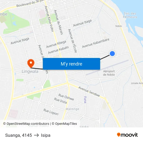 Suanga, 4145 to Isipa map
