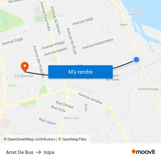 Arret De Bus to Isipa map