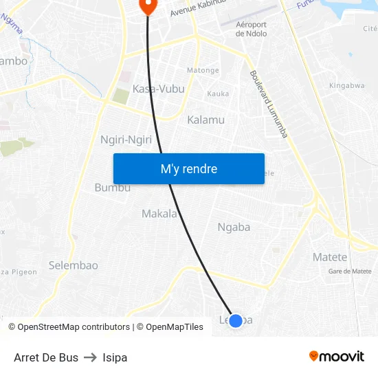 Arret De Bus to Isipa map