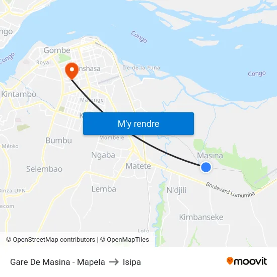 Gare De Masina - Mapela to Isipa map