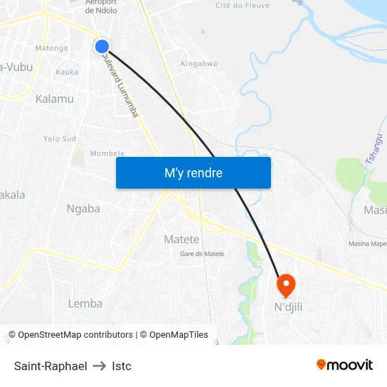 Saint-Raphael to Istc map
