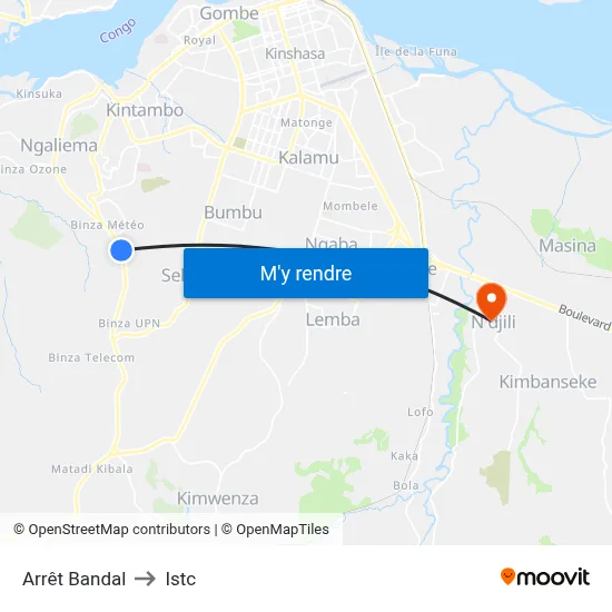 Arrêt Bandal to Istc map
