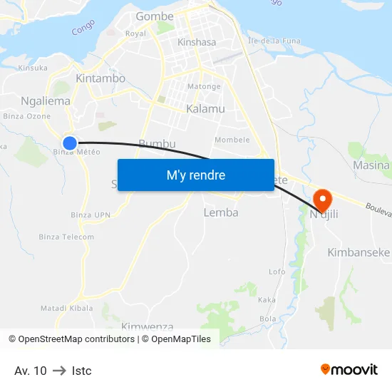 Av. 10 to Istc map