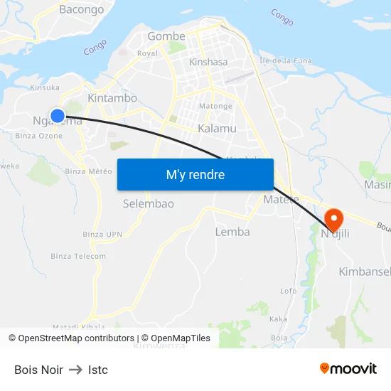 Bois Noir to Istc map
