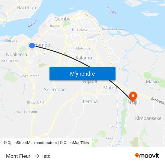 Mont Fleuri to Istc map
