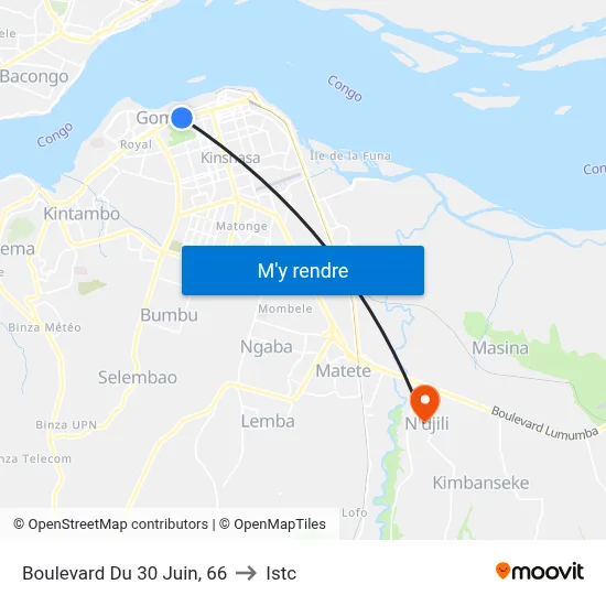 Boulevard Du 30 Juin, 66 to Istc map