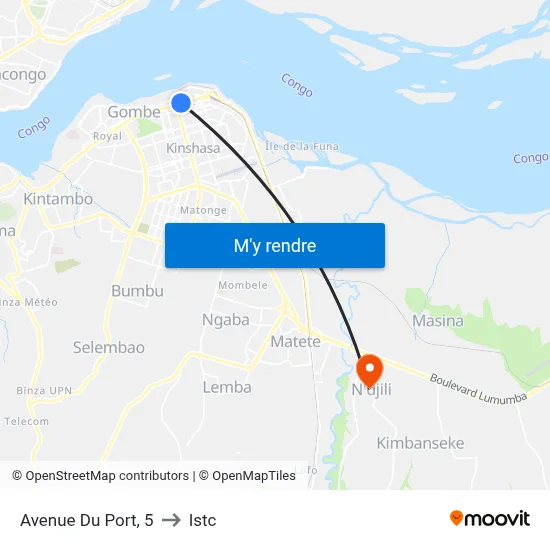 Avenue Du Port, 5 to Istc map