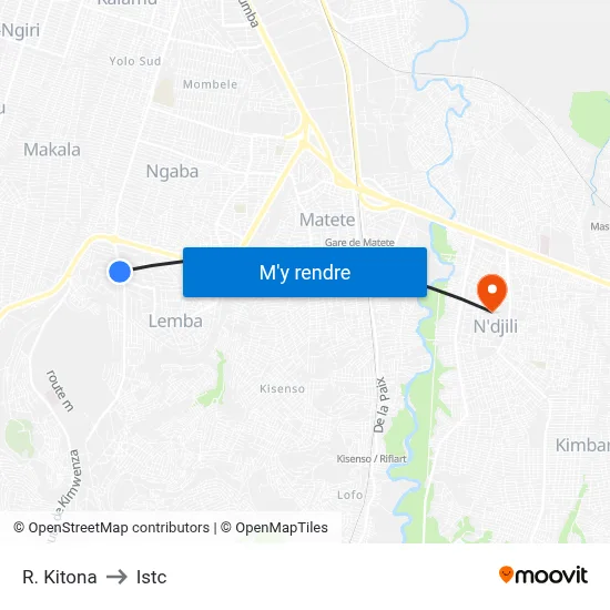 R. Kitona to Istc map