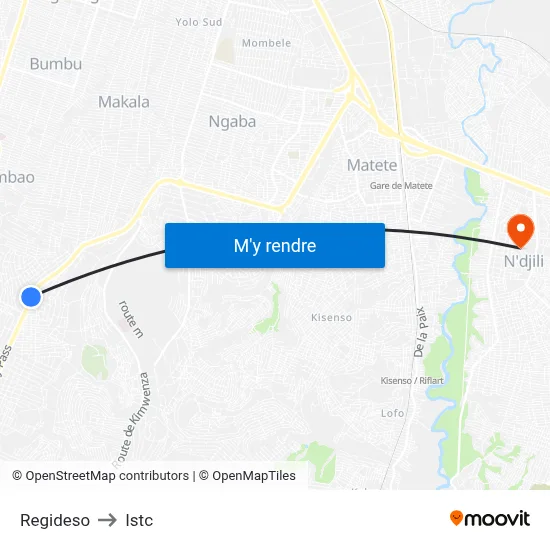 Regideso to Istc map