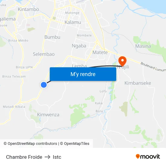 Chambre Froide to Istc map