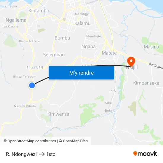 R. Ndongwezi to Istc map