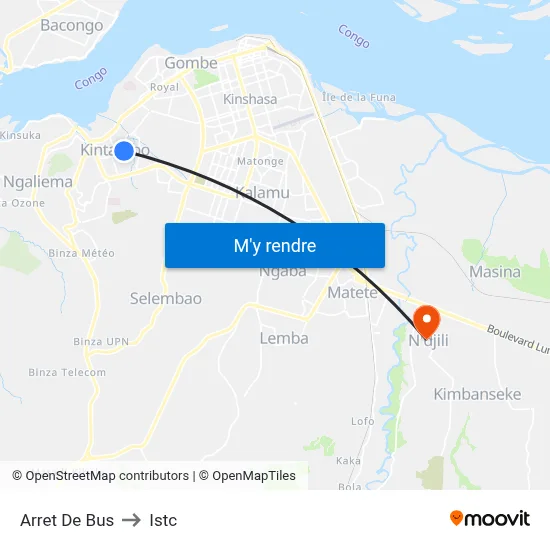 Arret De Bus to Istc map