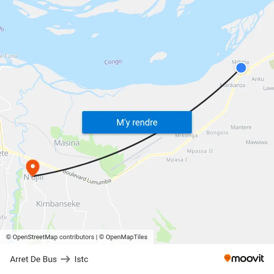 Arret De Bus to Istc map