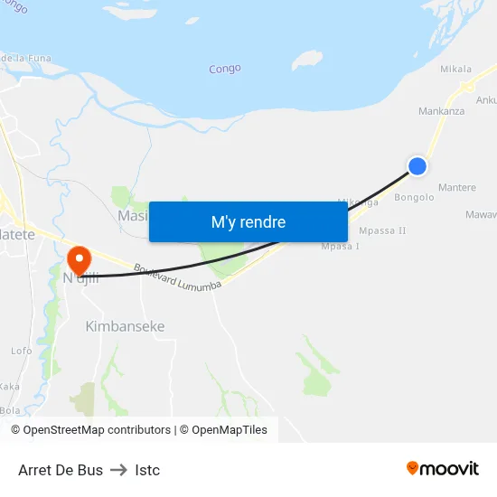 Arret De Bus to Istc map