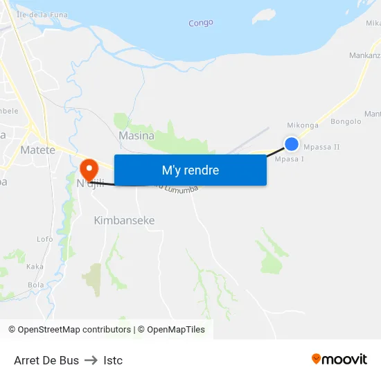 Arret De Bus to Istc map