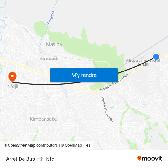 Arret De Bus to Istc map