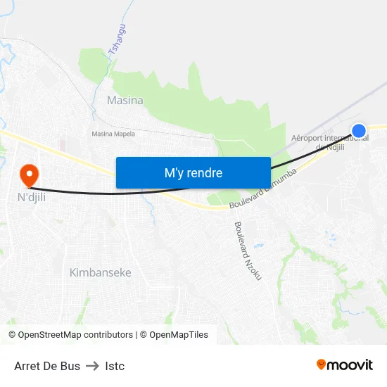 Arret De Bus to Istc map