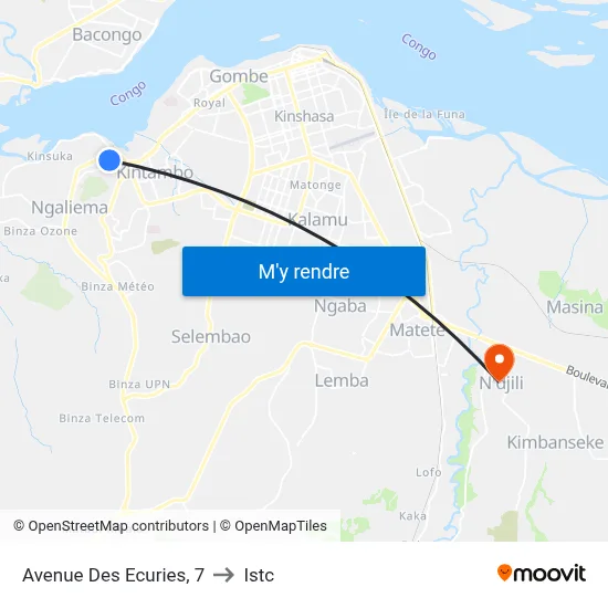 Avenue Des Ecuries, 7 to Istc map