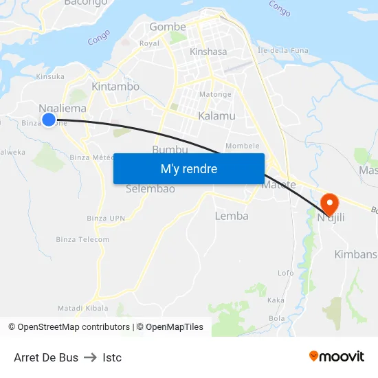 Arret De Bus to Istc map