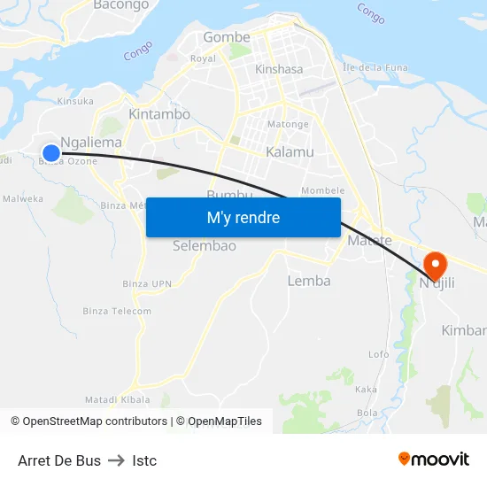 Arret De Bus to Istc map
