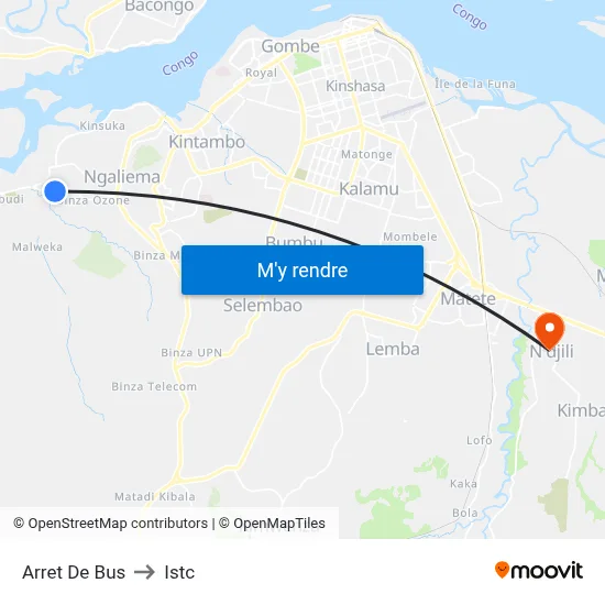 Arret De Bus to Istc map