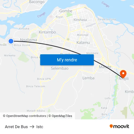Arret De Bus to Istc map