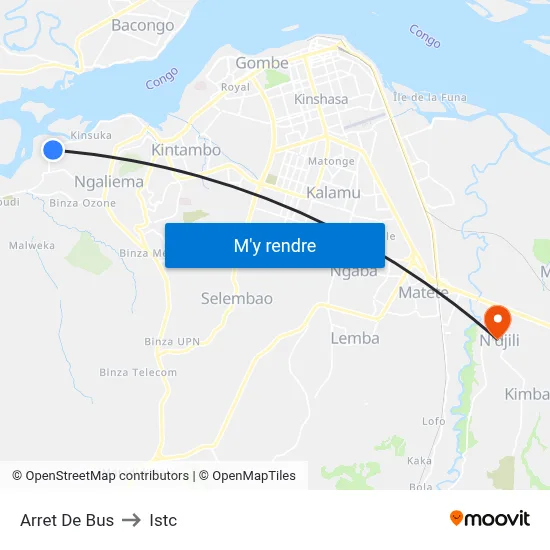 Arret De Bus to Istc map