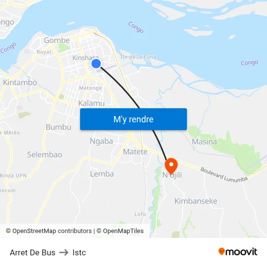 Arret De Bus to Istc map