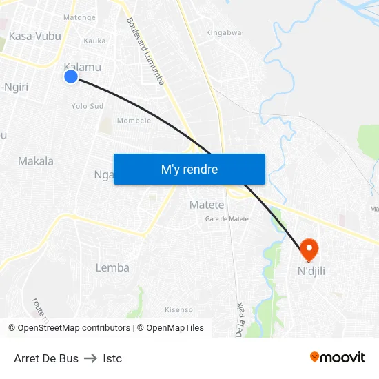 Arret De Bus to Istc map