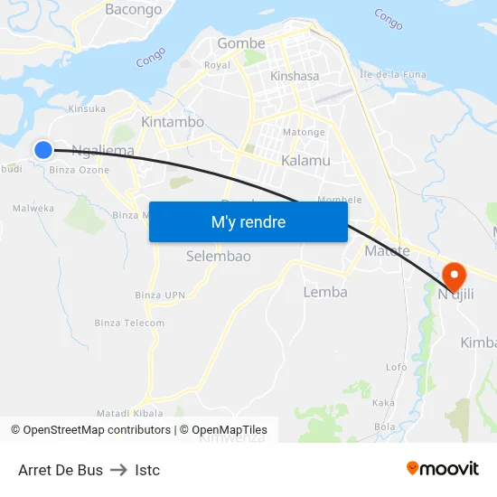 Arret De Bus to Istc map