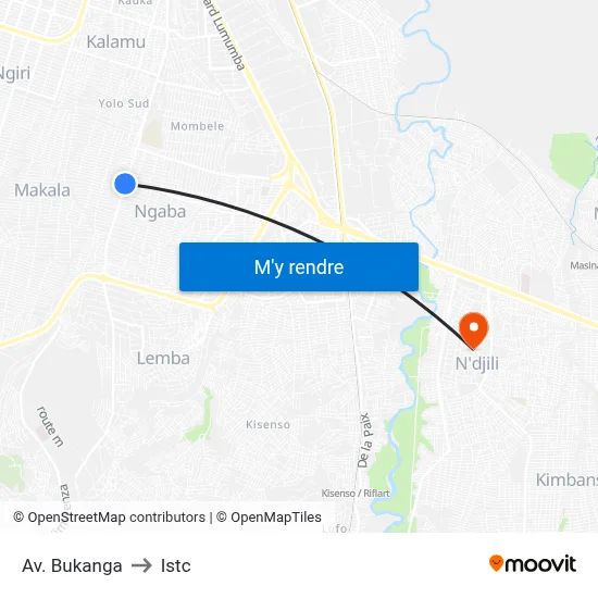 Av. Bukanga to Istc map