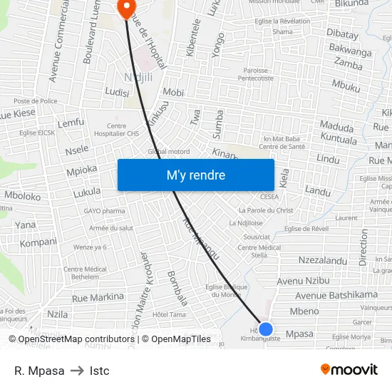 R. Mpasa to Istc map