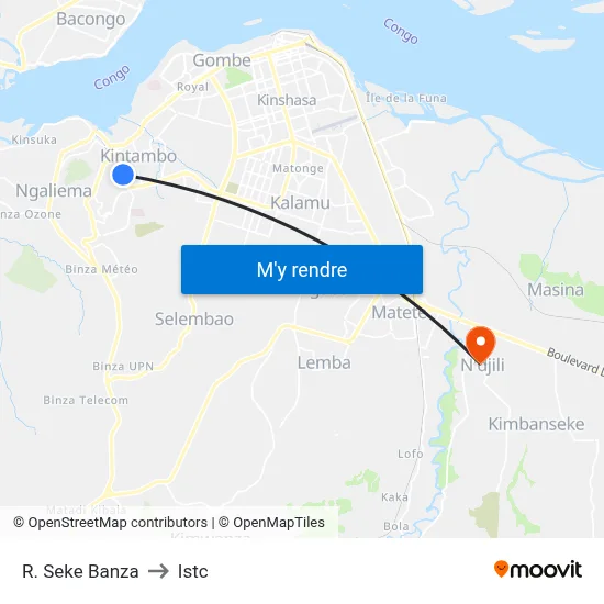 R. Seke Banza to Istc map