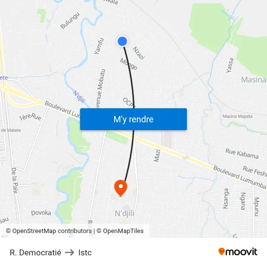 R. Democratié to Istc map