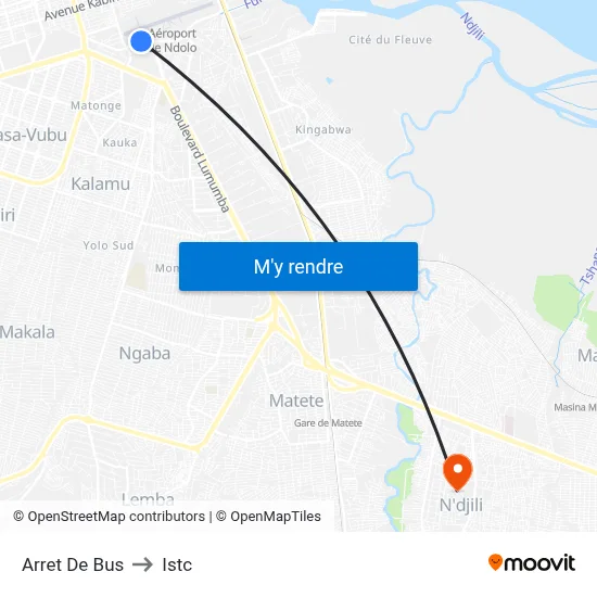 Arret De Bus to Istc map
