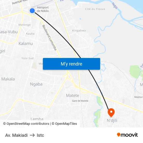 Av. Makiadi to Istc map